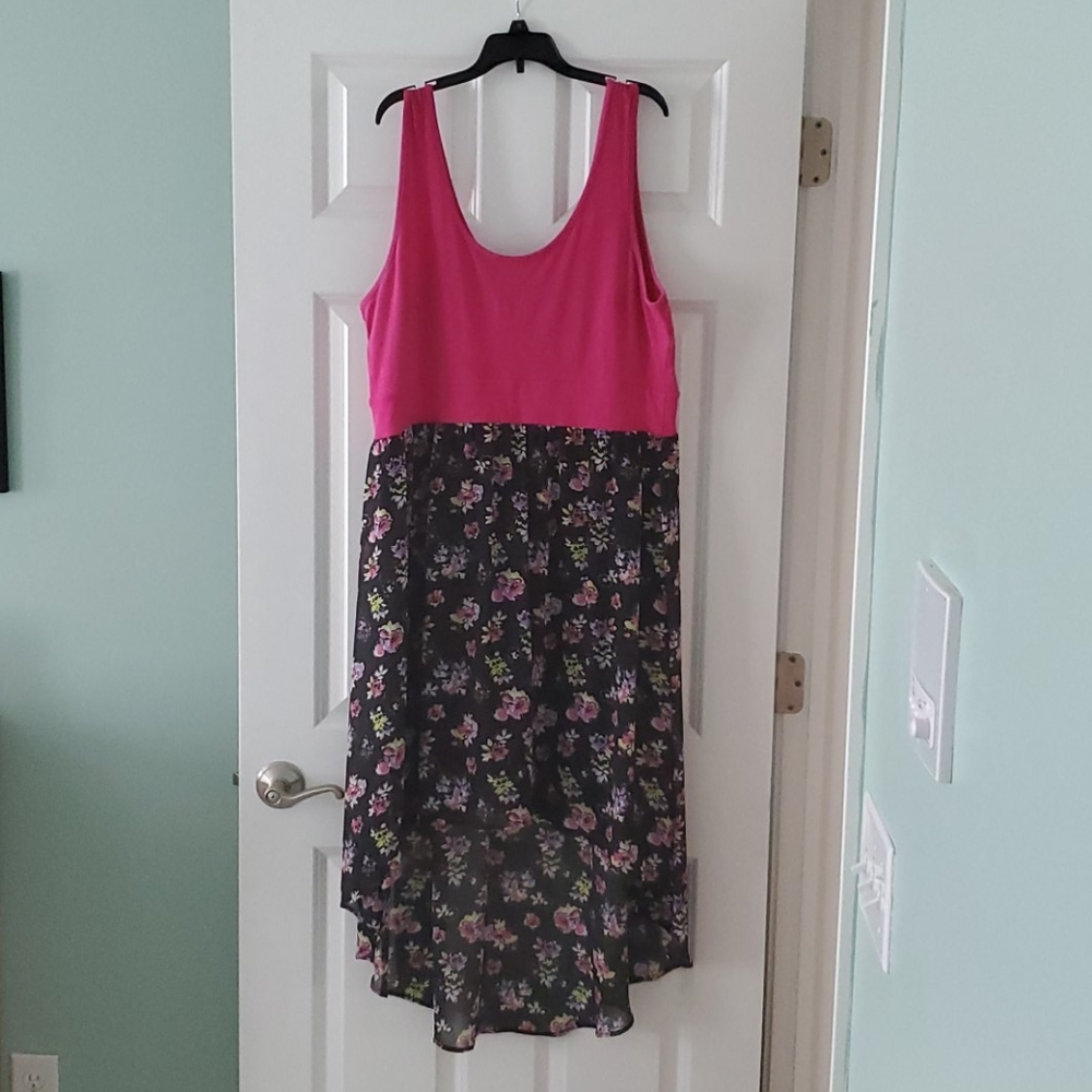 Hi lo floral print dress